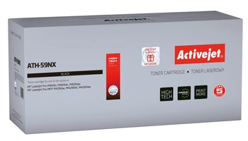 Activejet ATH-59NX Toner (Zamiennik HP 59X HP59X CF259X; Supreme; 10000 stron; czarny) z chipem monitorującym poziom tonera. Zalecamy wyłączenie aktualizacji oprogramowania drukarki.