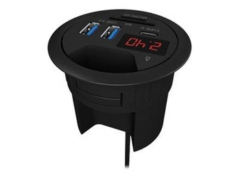 ICY BOX IB-Hub1404 Hub do Biurka 3x USB 3.0 1x Type-C czytnik kart SD/MicroSD LED