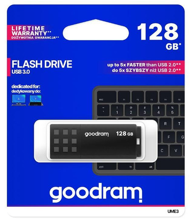 Pendrive UME3 128GB USB 3.0 Czarny 
