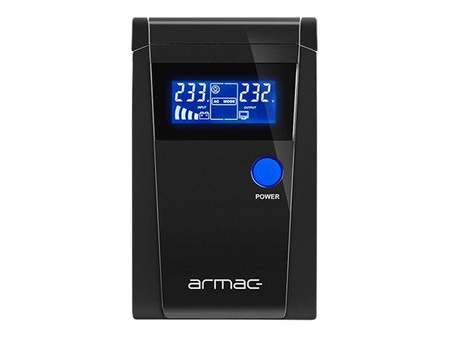 ARMAC O/650E/PSW Armac UPS OFFICE Pure Sine Wave 650VA LCD 2x FR 230V, metalowa obudowa