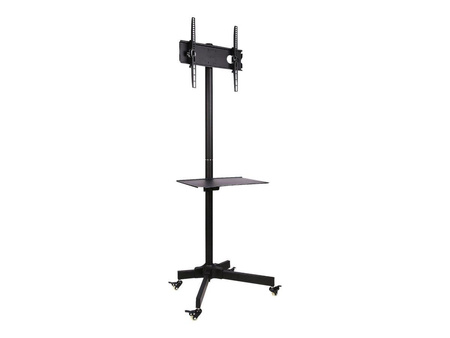 TECHLY Stojak mobilny do TV LCD/LED/Plazma 23-55 25kg VESA pochylany z półką
