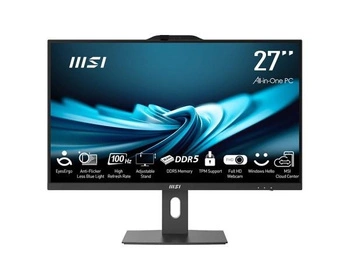 MSI AIO Modern AM272P 1M-845EU Core7-150U 27" IPS LED FHD Non-Touch Anti-Glare 16GB SSD1TB M.2 AX211 WiFi 6E Windows 11 Pro Black
