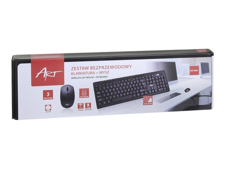 ART KLART AK-48A ART ZESTAW BEZPRZEWODOWY KLAWIATURA + MYSZ AK-48A USB + podkładka