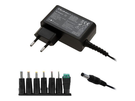 QOLTEC 51736 Qoltec Uniwersalny zasilacz sieciowy 30W 7 wtyczek +kabel zasilający