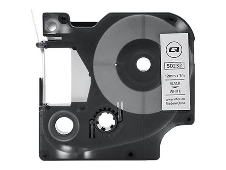 QOLTEC Tape for DYMO D1 45013 12mm x 7m White / Black overprint