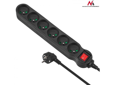Listwa zasilająca 6g 3m MCE187 2300W czarna