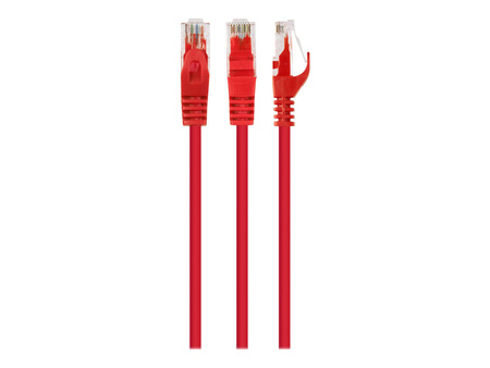 GEMBIRD patchcord kat 6 zalewane końcówki 0.5m czerwony