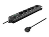 QOLTEC Surge protector Quick Switch 5 sockets 1.8m black