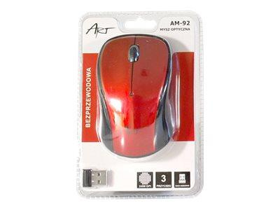 ART MYART AM-92E ART MYSZ bezprzewodowo-optyczna USB AM-92E czerwona