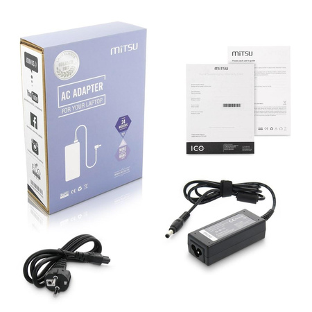 Zasilacz sieciowy Mitsu 20V 4.5A (5.5x2.5) 90W do notebooka Fujitsu, Gateway, Lenovo