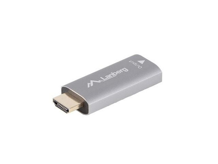 LANBERG Adapter HDMI M -> Displayport F 4k Srebrny