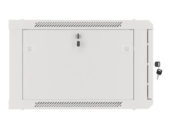 LANBERG Wall mount cabinet 19inch 12U 600x450 steel doors grey flat pack
