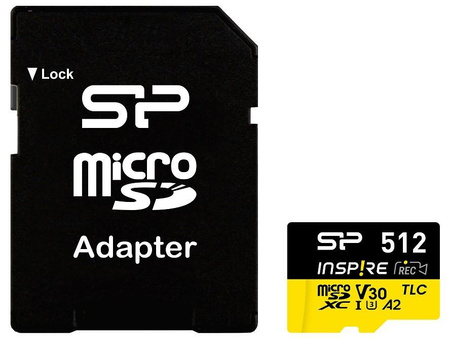 SILICON POWER Memory card microSDXC Inspire 512GB UHS-IU3 A2 V30 4K TLC
