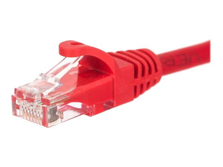 NETRACK BZPAT3UR Netrack patchcord RJ45, osłonka zalewana, kat. 5e UTP, 3m czerwony