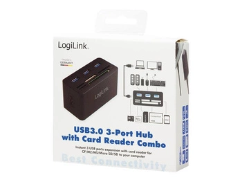 LOGILINK CR0042 LOGILINK - Hub USB 3.0 z czytnikiem kart All-in-One