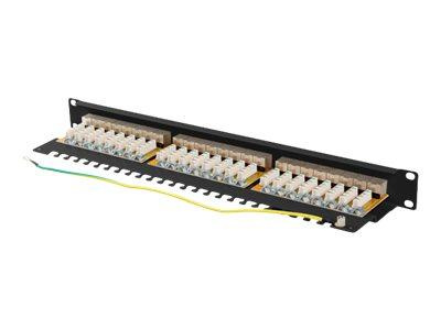 LANBERG patch panel 24 port 1U cat.6A FTP black