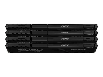 KINGSTON 64GB 3200MHz DDR4 CL16 DIMM Kit of 4 1Gx8 FURY Beast Black