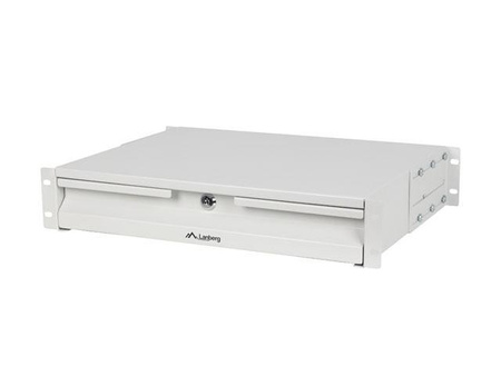 LANBERG Szuflada do szaf 19 cali 2U 360mm Szara 2U / 483x360mm udźwig do 90kg montaż 4 punktowy