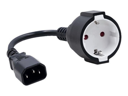 QOLTEC 53906 Adapter IEC 320 C14 SCHUKO 0.15m