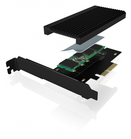 Karta PCI na M.2 SSD NVMe IB-PCI208-HS z radiatorem