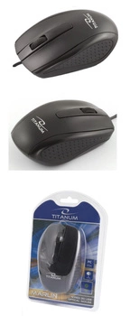 Mysz przewodowa Titanum 3D MARLIN TM110K optyczna czarno