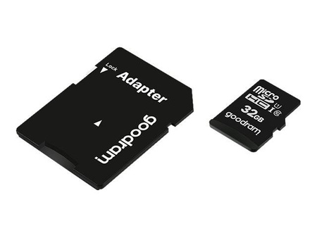 GOODRAM Karta Pamięci Micro SDHC 32GB Class 10 UHS-I + Adapter
