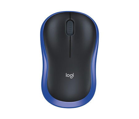 Mysz bezprzewodowa Logitech M185 optyczna czarno-niebieska