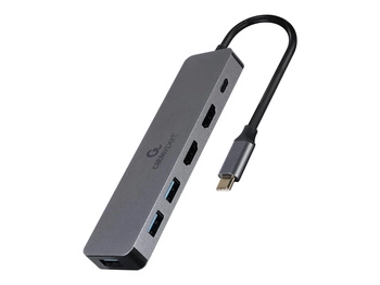 GEMBIRD A-CM-COMBO3-03 wieloportowy adapter USB type C 3w1 Hub + HDMI + PD