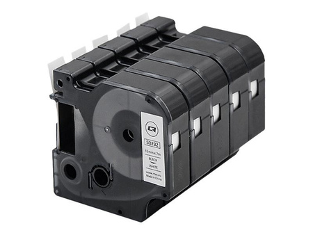 QOLTEC Tape for DYMO D1 45013 12mm x 7m White / Black overprint