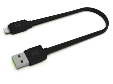 GREENCELL KABGC02 GCmatte Lightning Flat cable 25 cm with fast charging Apple 2.4A