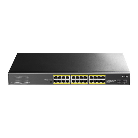 Switch niezarządzalny Cudy GS1028PS2 24x10/100/1000Mbps PoE+ 300W, 2xSFP - USZ OPAK