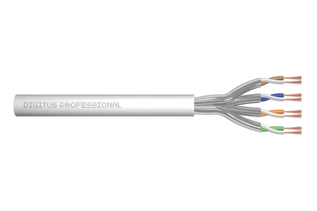 Kabel teleinformatyczny patchcordowy kat.6A, U/FTP, linka, AWG 27/7, LSOH, 100m, szary, karton