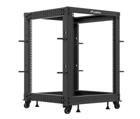 Open rack 19'' 15U 600x600-1100 regulowany czarny 