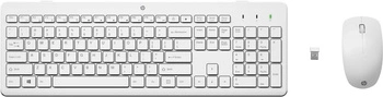 Zestaw klawiatura + mysz HP 230 Wireless Mouse and Keyboard Combo bezprzewodowe białe 3L1F0AA