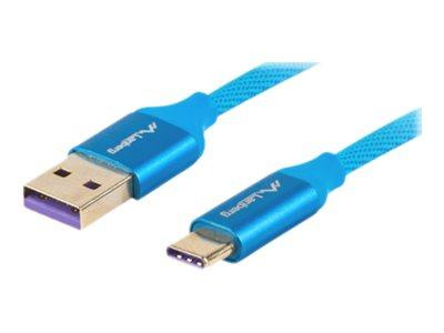 LANBERG CA-USBO-22CU-0005-BL Lanberg Kabel Premium Quck Charge 3.0 ,USB-C(M)->A(M) 0,5m Niebieski