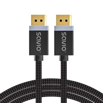 SAVIO KABEL DISPLAYPORT M - DISPLAYPORT M, V1.4, 3M, CZARNY, CL-176
