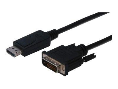 ASM AK-340301-050-S ASSMANN Kabel Displayport 1.1a z zatrzaskiem Typ DP/DVI-D (24+1) M/M czarny 5m