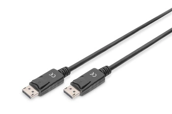 Kabel połączeniowy DisplayPort z zatrzaskami 1080p 60Hz FHD Typ DP/DP M/M 10m Czarny