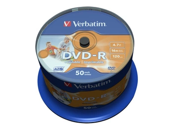 VERBATIM 43533 Verbatim DVD-Rcake box 50 4.7GB 16x do nadruku Wide