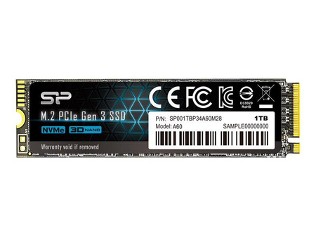 SILICON POWER Dysk SSD P34A60 1TB M.2 PCIe Gen3 x4 NVMe 2200/1600 MB/s