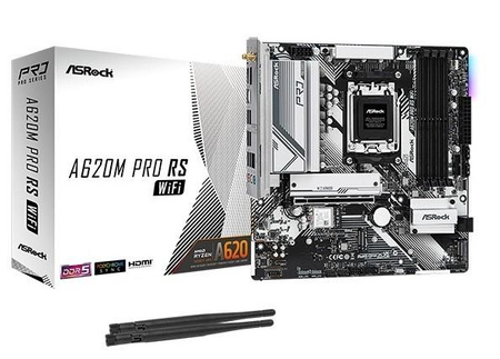 Płyta główna A620M PRO RS WIFI AM5 4DDR5 HDMI/DP M.2 mATX