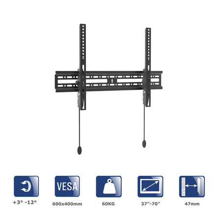 AKYGA AK-MB-07 TV Wall Mount Bracket 60kg VESA 600x400mm 37-70inch