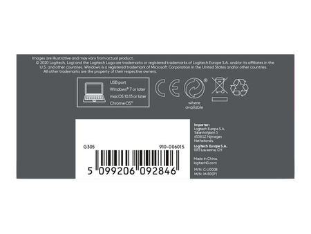 LOGITECH G305 LIGHTSPEED Wireless Gaming Mouse - BLUE - EER2 - Towar z uszkodzonym opakowaniem (P)