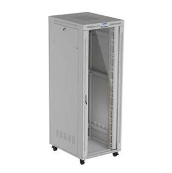 Szafa instalacyjna rack stojąca 47U 800x1000 szara  drzwi        przeszkolne  LCD ( flat pack) V2