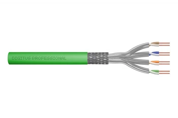 Kabel teleinformatyczny instalacyjny kat.8.2, S/FTP, Dca, AWG 22/1, LSOH, 100m, Zielony