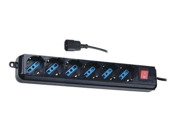 TECHLY Listwa zasilająca do UPS 6 gniazd 1,5m czarna