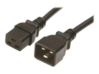 MANHATTAN 302814 Manhattan Przedłużacz kabel zasilający IEC320 C19 na C20 16A 2m czarny