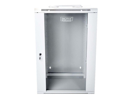 DIGITUS DN-WD19 18U/600 DIGITUS Szafa wisząca dzielona 19 18U 901/600/600 drzwi szkło szara zmontowana
