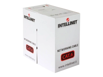 TECHLY Kabel instalacyjny skrętka UTP Cat6 4x2 drut CCA 305m niebieski