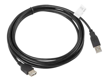 Przedłużacz USB 2.0 Lanberg AM-AF 3m czarny